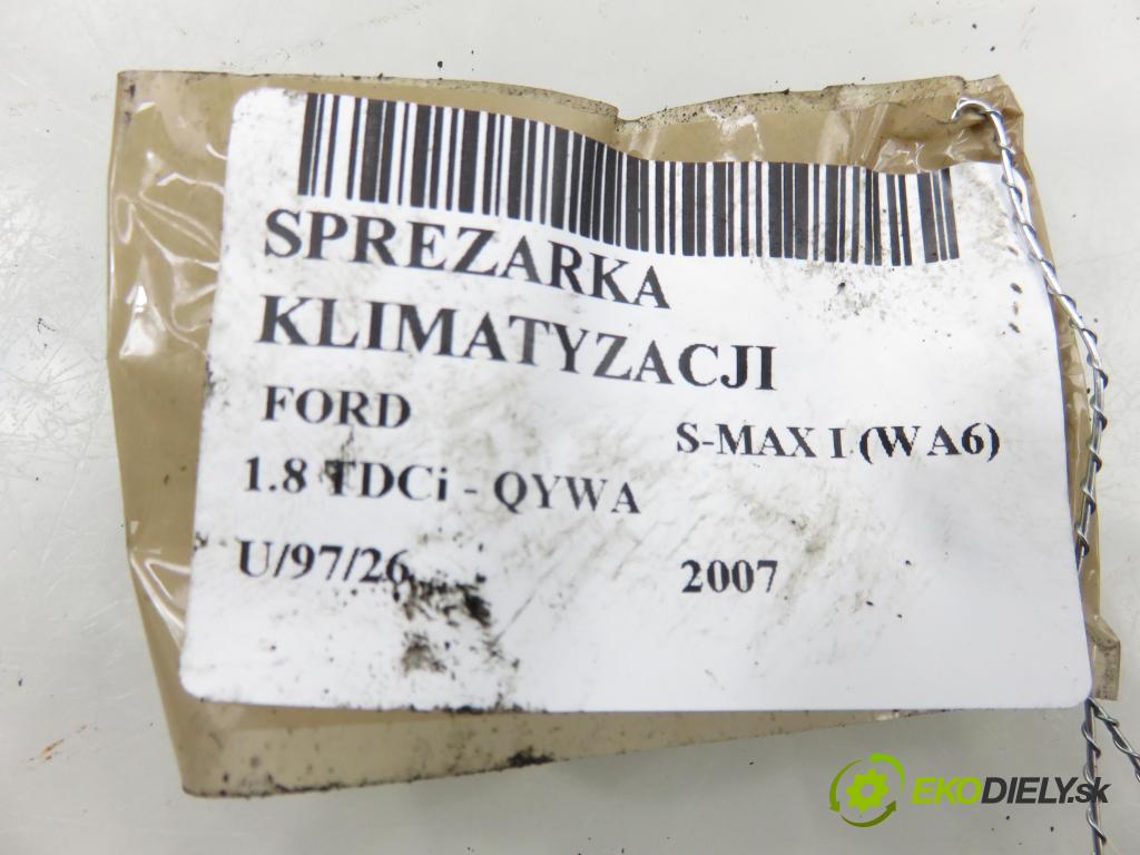 FORD S-MAX (WA6) MINIVAN 2007 92,00 1.8 TDCi 125 - QYWA 1753,00 KOMPRESOR: klimatizace  (Kompresor klimatizace)