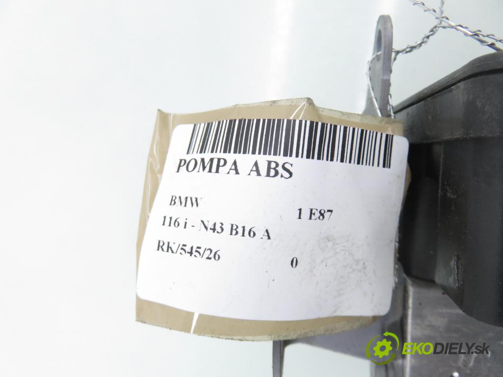 BMW 1 (E87) HB 2009 89,00 116 i - N43 B16 A 1599,00 Pumpa ABS 10096008413 ; 6787837 ; 3451678783601 (Pumpa ABS)
