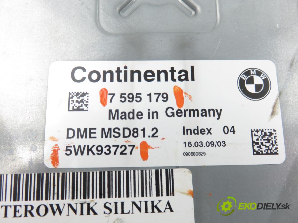 BMW 1 (E87) HB 2009 89,00 116 i - N43 B16 A 1599,00 spinačka / imobilizéra IMMO / Riadiaca jednotka 5WK93727 ; 9147226 ; 6954717