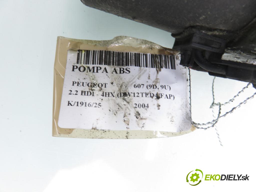 PEUGEOT 607 (9D, 9U) SEDAN 2004 98,00 2.2 HDI - 4HX (DW12TED4/FAP) 2179,00 pumpa ABS 9632833580 (Pumpa ABS)