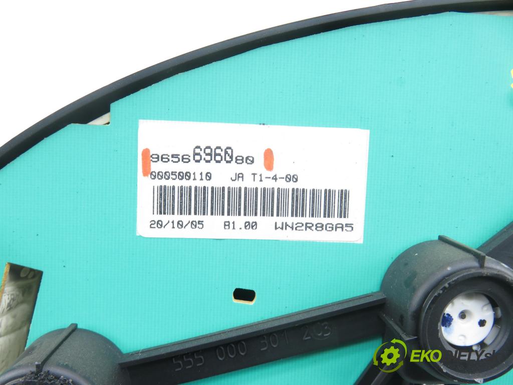 PEUGEOT 206 liftback (2A/C) HB 2005 50,00 1.4 HDi 8V 70 - 8HZ 1398,00 Prístrojovka elektrický 9656696080