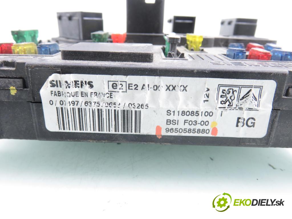 CITROEN C3 I (FC_) HB 2003 44,00 1.1 i - HFX (TU1A) 1124,00 MODUL BSI 9650585880