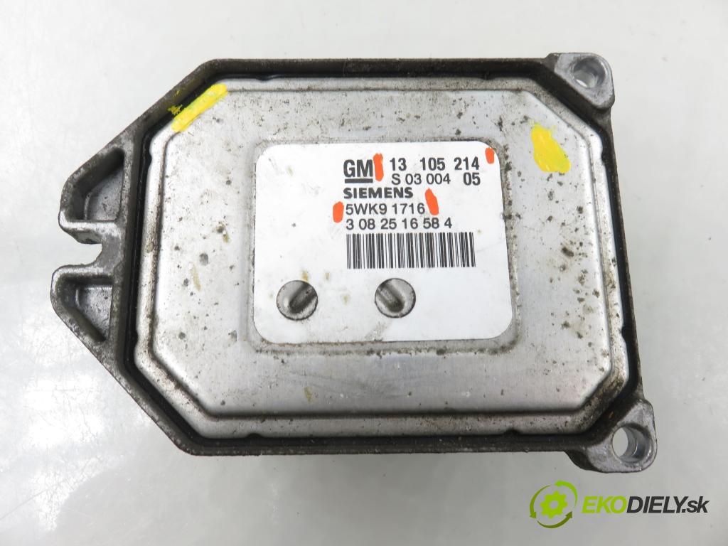 OPEL MERIVA A nadwozie wielkoprzestrzenne (MPV) (X03) MINIVAN 2003 92,00 1.8 - Z 18 XE 1796,00 řídící jednotka motora 13105214 ; 5WK91716