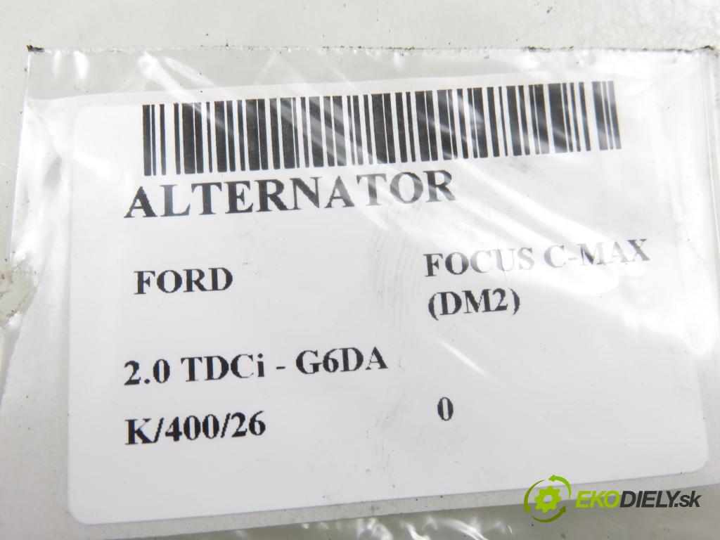 FORD FOCUS C-MAX (DM2) MINIVAN 2007 100,00 2.0 TDCi - G6DA 1997,00 Alternátor  (Alternátor)