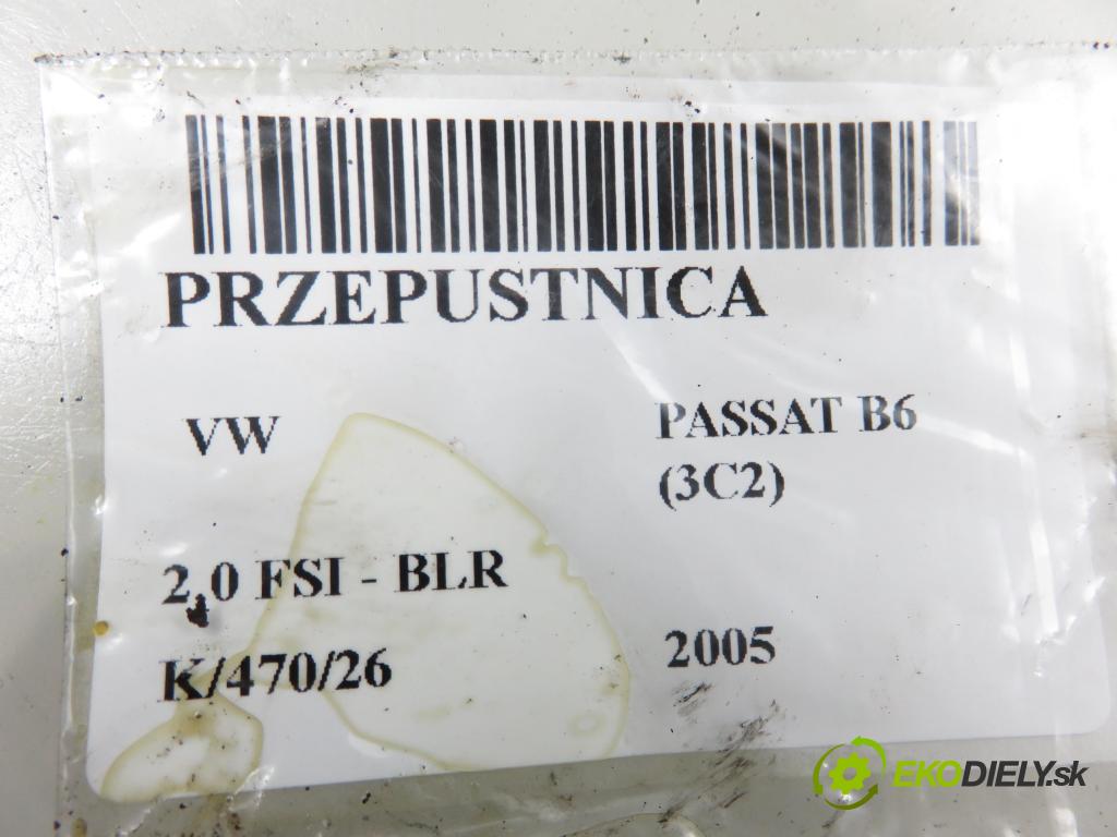 VW PASSAT B6 (3C2) SEDAN 2005 110,00 2.0 FSI - BLR 1984,00 Škrtiaca klapka 06F133062 (Škrtiaca klapka)