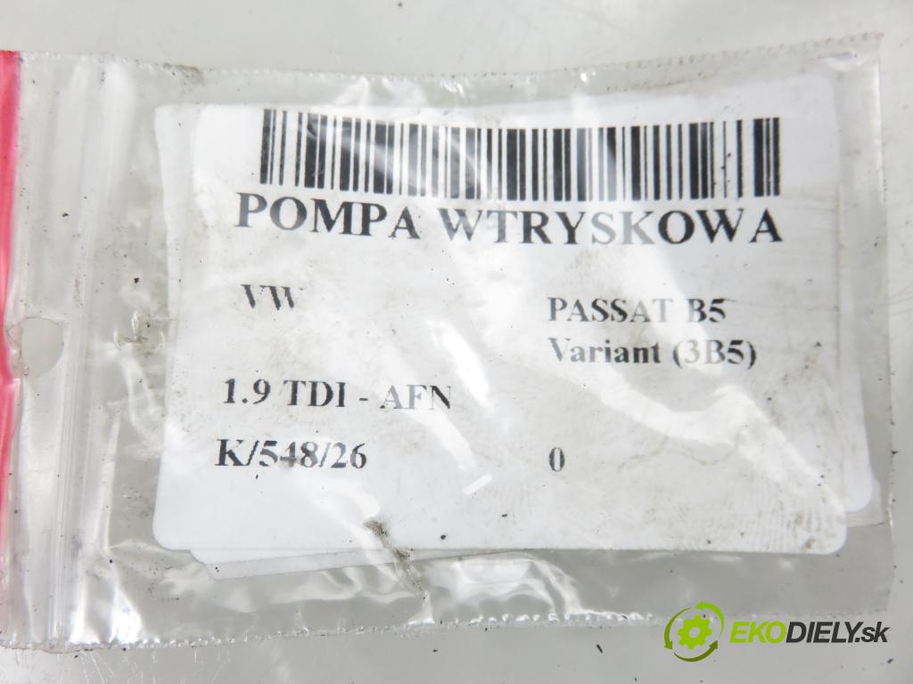 VW PASSAT B5 Variant (3B5) KOMBI 1998 81,00 1.9 TDI 110 - AFN 1896,00 Pumpa vstrekovacia 028130115A ; 0460404969 (Vstrekovacie čerpadlo)