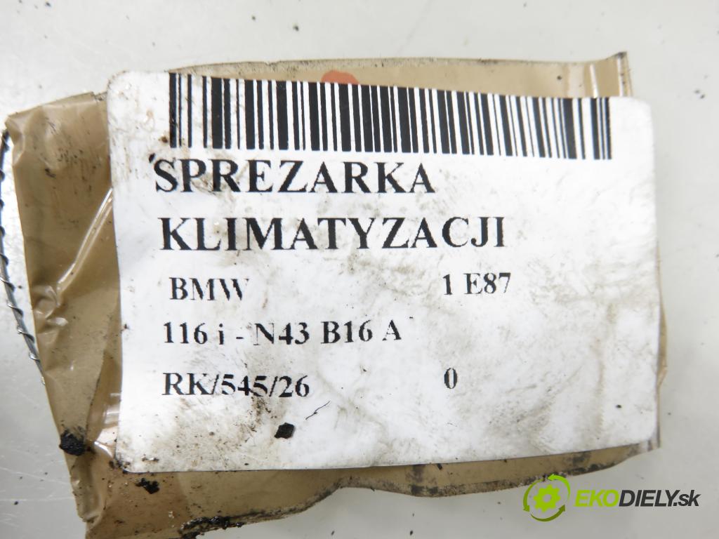 BMW 1 (E87) HB 2009 89,00 116 i - N43 B16 A 1599,00 KOMPRESOR: klimatizácie 9182794 (Kompresor klimatizácie)