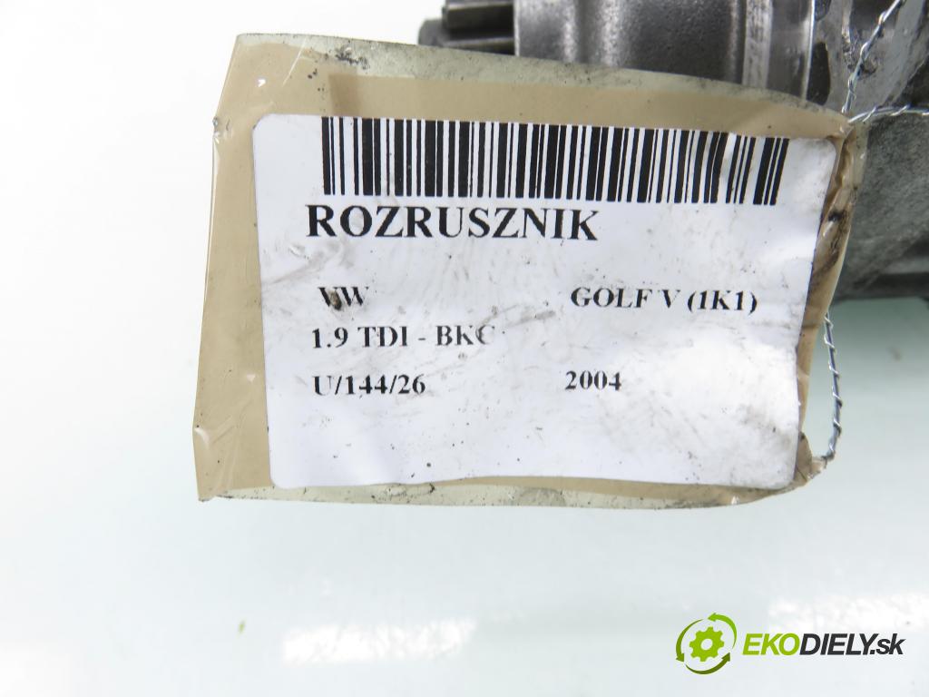 VW GOLF V (1K1) HB 2004 77,00 1.9 TDI PD 105 - BKC 1896,00 Štartér 02Z911023H. ; D7GS8 (Štartér)