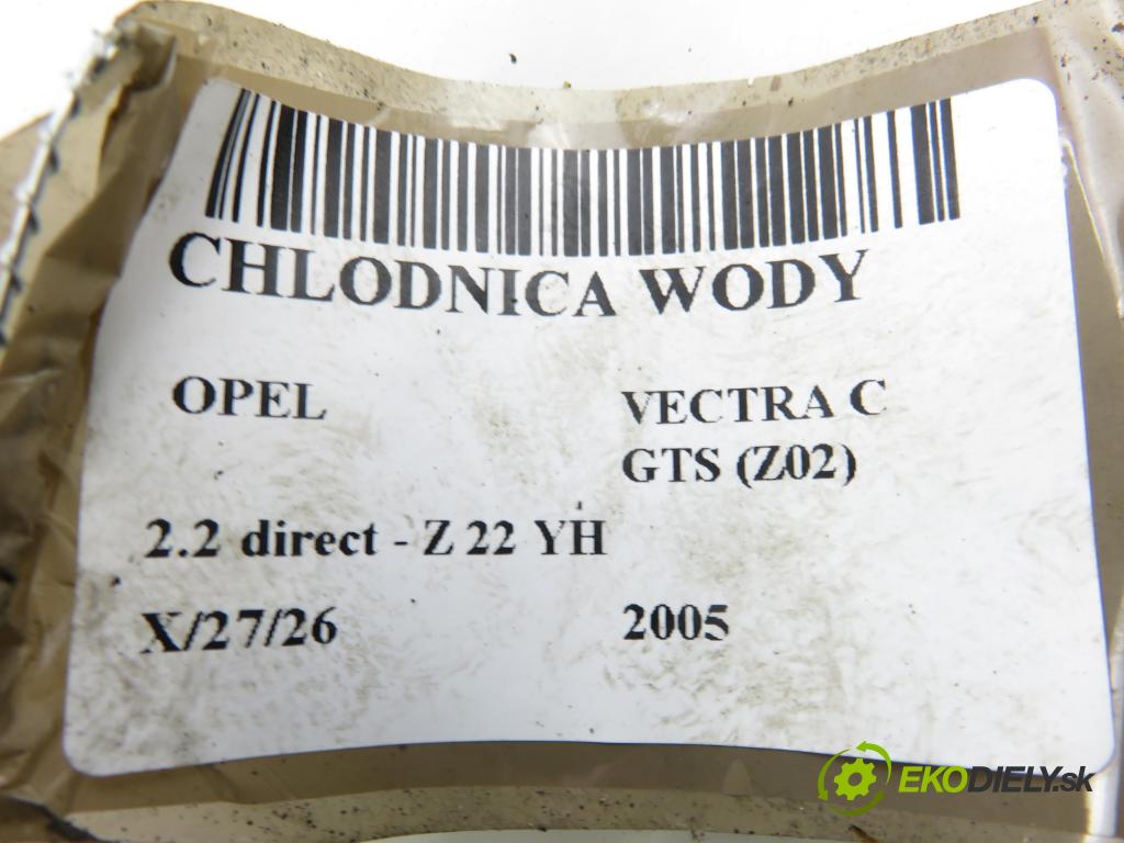 OPEL VECTRA C GTS (Z02) LIFTBACK 2005 114,00 2.2 direct 155 - Z 22 YH 2198,00 chladič vody 13191386
