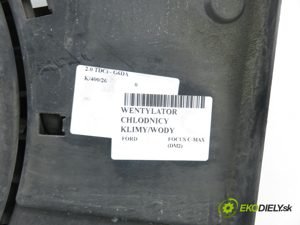 FORD FOCUS C-MAX (DM2) MINIVAN 2007 100,00 2.0 TDCi - G6DA 1997,00 Ventilátor chladič klíma/voda 3135103740 ; 0130307073