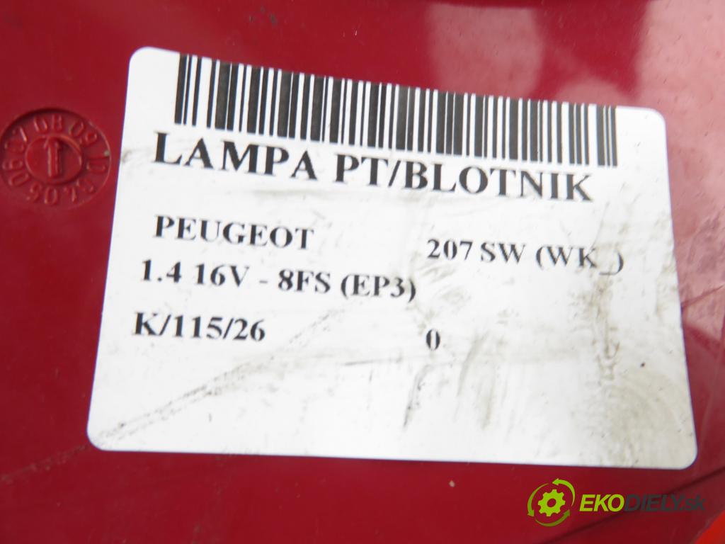 PEUGEOT 207 SW (WK_) KOMBI 2008 70,00 1.4 16V - 8FS (EP3) 1397,00 Svetlo pravé zadné 9680157980 ; VP7PFX13404A