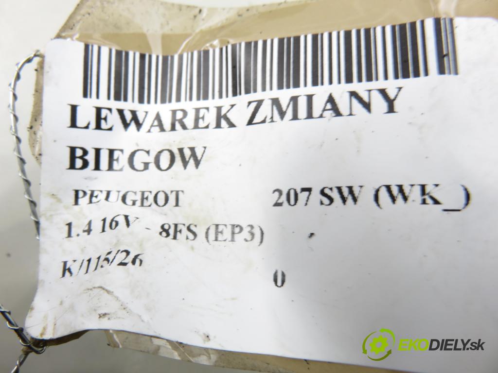 PEUGEOT 207 SW (WK_) KOMBI 2008 70,00 1.4 16V - 8FS (EP3) 1397,00 ZVEDÁK: