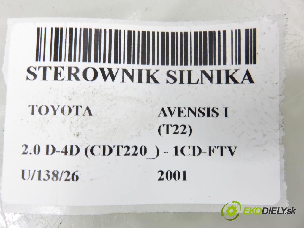 TOYOTA AVENSIS (_T22_) LIFTBACK 2001 81,00 2.0 D-4D (CDT220_) - 1CD-FTV 1995,00 Riadiaca jednotka Motor 8966105420 ; 1758005033 ; MB1758005033