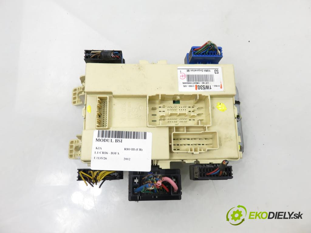 KIA RIO III (UB) HB 2012 55,00 1.1 CRDi - D3FA 1120,00 skříňka POJISTKY: 919501W530