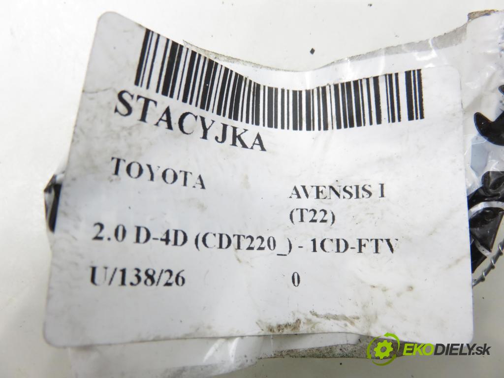 TOYOTA AVENSIS (_T22_) LIFTBACK 2001 81,00 2.0 D-4D (CDT220_) - 1CD-FTV 1995,00 spinačka 45020052 (Spínacia skrinka)