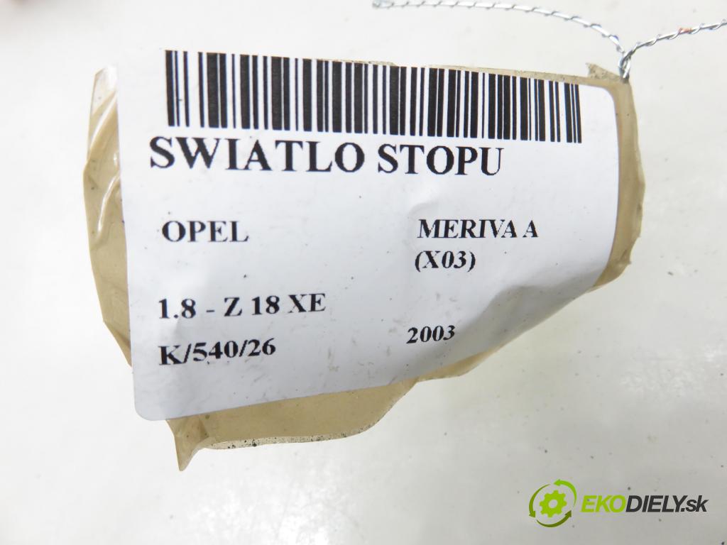 OPEL MERIVA A nadwozie wielkoprzestrzenne (MPV) (X03) MINIVAN 2003 92,00 1.8 - Z 18 XE 1796,00 svetlo bŕzd 13149529