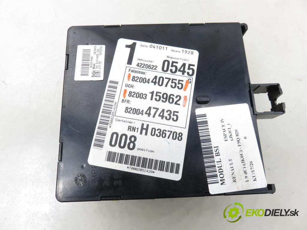 RENAULT ESPACE IV (JK0/1_) VAN 2005 85,00 1.9 dCi 116 - F9Q 820 1870,00 MODUL UCH-2 8200440755 ; 8200315962