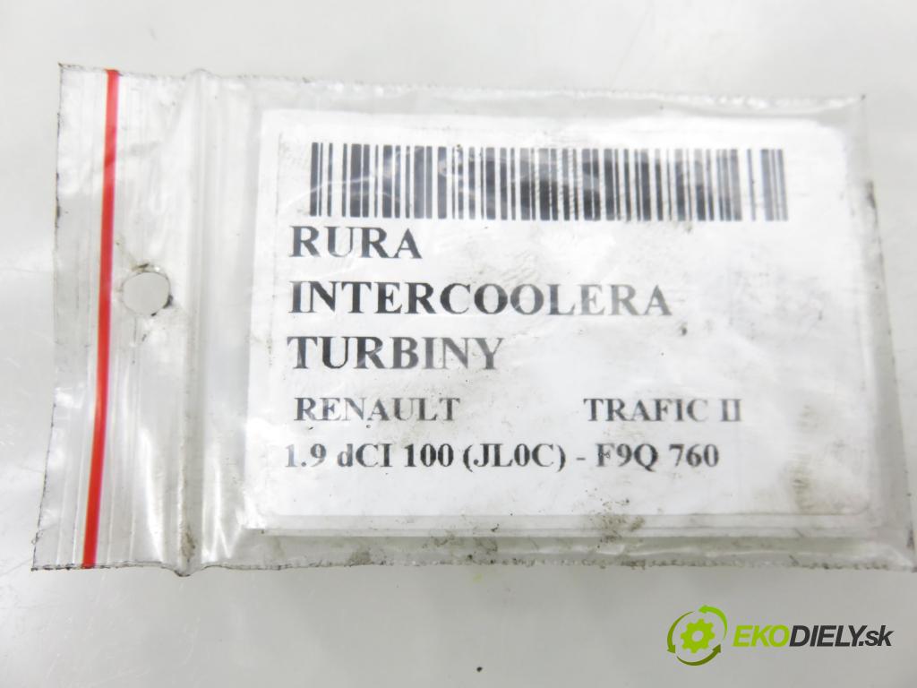 RENAULT TRAFIC II Autobus (JL) BUS 2002 74,00 1.9 dCI 100 (JL0C) - F9Q 760 1870,00 Rúra intercoolera turba 140081