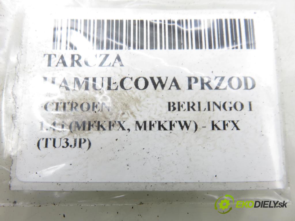 CITROEN BERLINGO / BERLINGO FIRST nadwozie wielkoprzestrzenne (MPV) KOMBIVAN 1998 55,00 1.4 i 75 - KFX 1360,00 Lamela kotúč brzdová predný 0986479B51