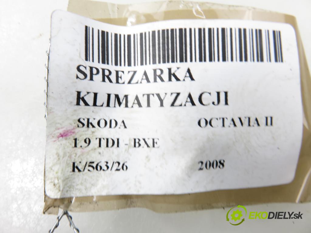 SKODA OCTAVIA II (1Z3) LIFTBACK 2008 77,00 1.9 TDI - BXE 1896,00 KOMPRESOR: klimatizácie 699357 (Kompresor klimatizácie)