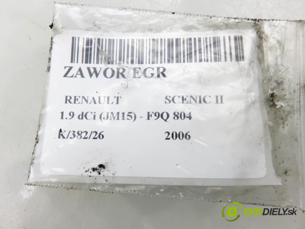 RENAULT SCENIC II (JM0/1_) MINIVAN 2006 96,00 1.9 dCi (JM15) - F9Q 804 1870,00 VENTIL EGR A2C53026301 ; 8200609274 ; 8200194323