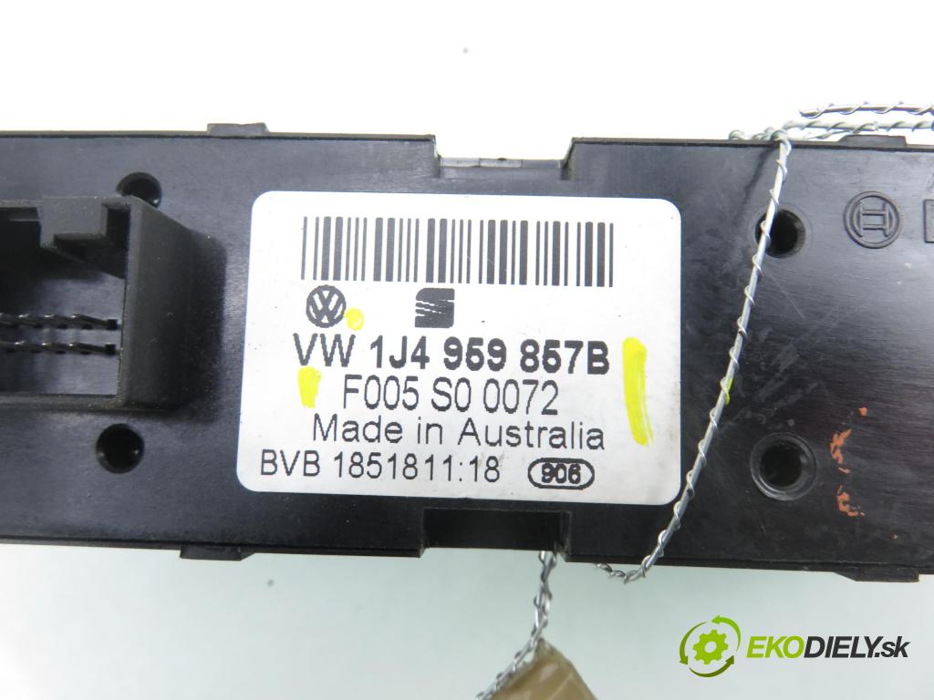 SEAT LEON (1M1) HB 2001 92,00 1.8 20V - AGN 1781,00 Panel ovládania okien 1J4959857B ; F005S00072