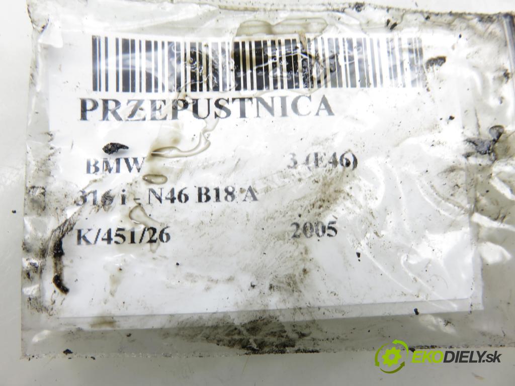 BMW 3 (E46) SEDAN 2005 85,00 316 i - N46 B18 A 1796,00 Škrtiaca klapka 1439224 (Škrtiaca klapka)