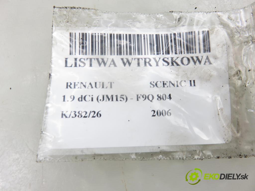RENAULT SCENIC II (JM0/1_) MINIVAN 2006 96,00 1.9 dCi (JM15) - F9Q 804 1870,00 Lišta vstrekovacia 0445214078 ; 8200396999 ; 0281002719 (Vstrekovacia lišta)