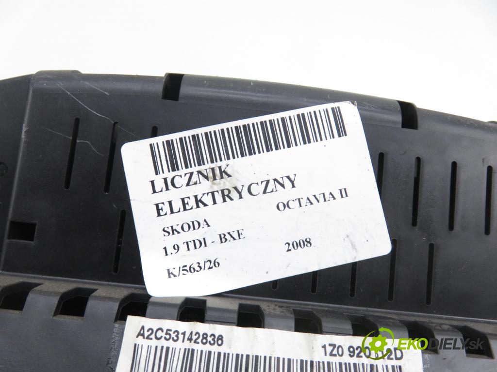 SKODA OCTAVIA II (1Z3) LIFTBACK 2008 77,00 1.9 TDI - BXE 1896,00 Prístrojovka elektrický 1Z0920812D