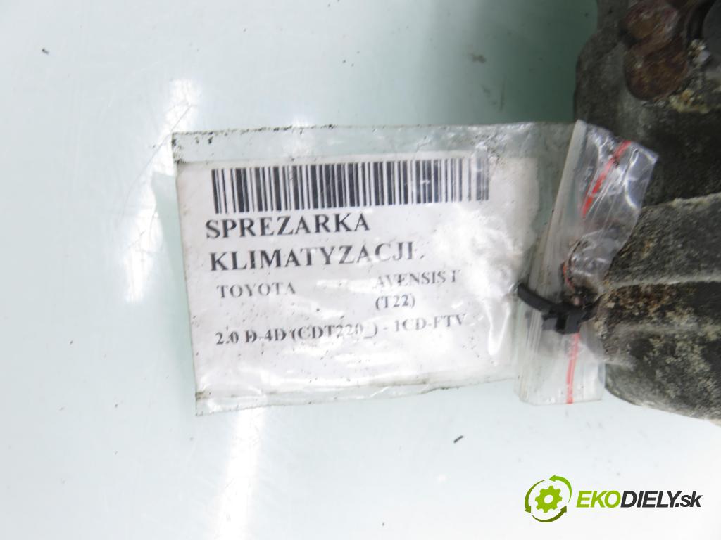 TOYOTA AVENSIS (_T22_) LIFTBACK 2001 81,00 2.0 D-4D (CDT220_) - 1CD-FTV 1995,00 KOMPRESOR: klimatizácie 4472203435 (Kompresor klimatizácie)