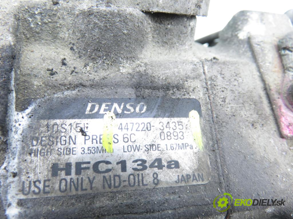 TOYOTA AVENSIS (_T22_) LIFTBACK 2001 81,00 2.0 D-4D (CDT220_) - 1CD-FTV 1995,00 KOMPRESOR: klimatizácie 4472203435 (Kompresor klimatizácie)