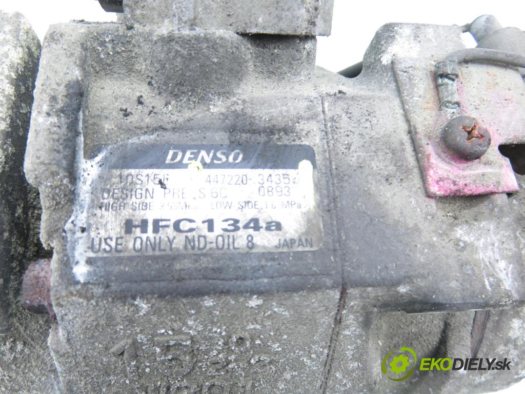 TOYOTA AVENSIS (_T22_) LIFTBACK 2001 81,00 2.0 D-4D (CDT220_) - 1CD-FTV 1995,00 KOMPRESOR: klimatizácie 4472203435 (Kompresor klimatizácie)