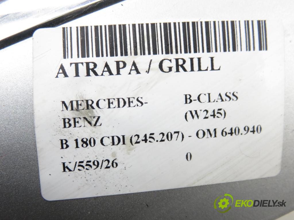 MERCEDES-BENZ KLASA B Sports Tourer (W245) HB 2007 80,00 B 180 CDI 109 - OM 640.940 1991,00 mřížka / maska A1698800783