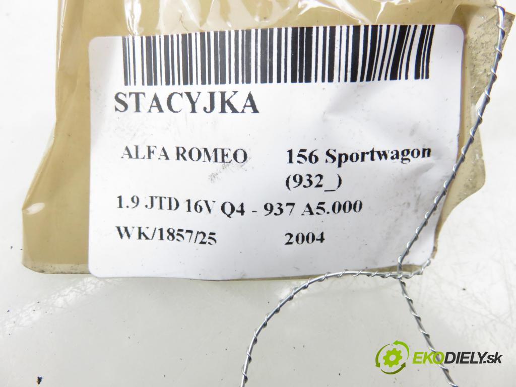 ALFA ROMEO 156 Sportwagon (932_) KOMBI 2004 110,00 1.9 JTD 16V Q4 - 937 A5.000 1910,00 spinačka 05521B365 ; 60673131 (Spínacia skrinka)