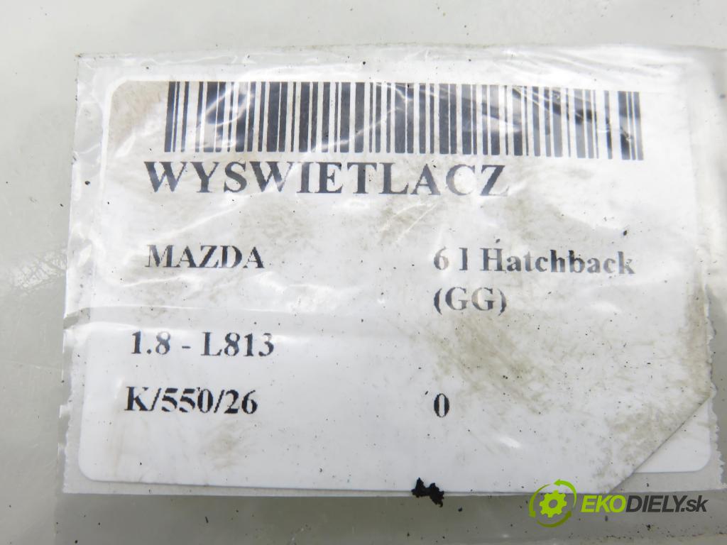 MAZDA 6 Hatchback (GG) LIFTBACK 2003 88,00 1.8 - L813 1798,00 ZOBRAZIT: CADM4292K
