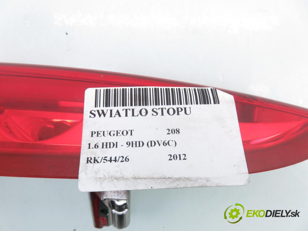 PEUGEOT 208 I (CA_, CC_) HB 2012 84,00 9HD (DV6C) 1560,00 svetlo bŕzd 9674309080