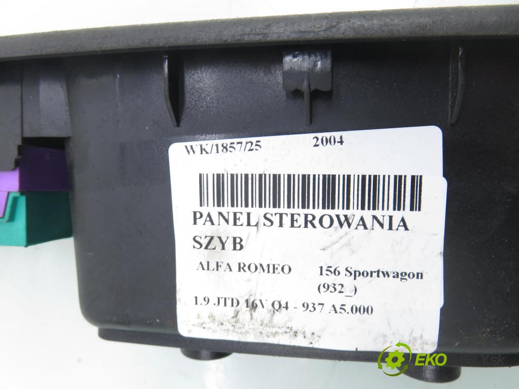 ALFA ROMEO 156 Sportwagon (932_) KOMBI 2004 110,00 1.9 JTD 16V Q4 - 937 A5.000 1910,00 Panel ovládania okien 156034428