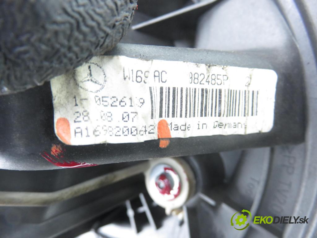 MERCEDES-BENZ KLASA B Sports Tourer (W245) HB 2007 80,00 B 180 CDI 109 - OM 640.940 1991,00 Ventilátor vetráku A1698200642