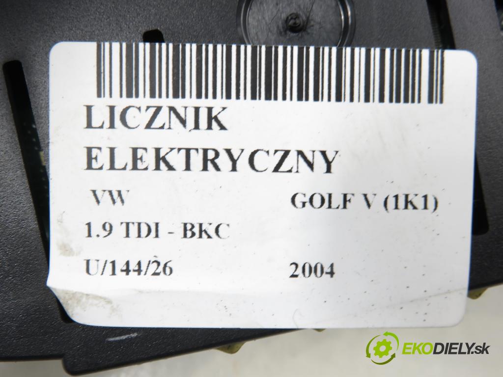 VW GOLF V (1K1) HB 2004 77,00 1.9 TDI PD 105 - BKC 1896,00 Prístrojovka elektrický 1K0920860L