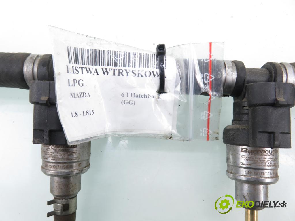 MAZDA 6 Hatchback (GG) LIFTBACK 2003 88,00 1.8 - L813 1798,00 Lišta vstrekovacia LPG 67R016407 ; 67R013971