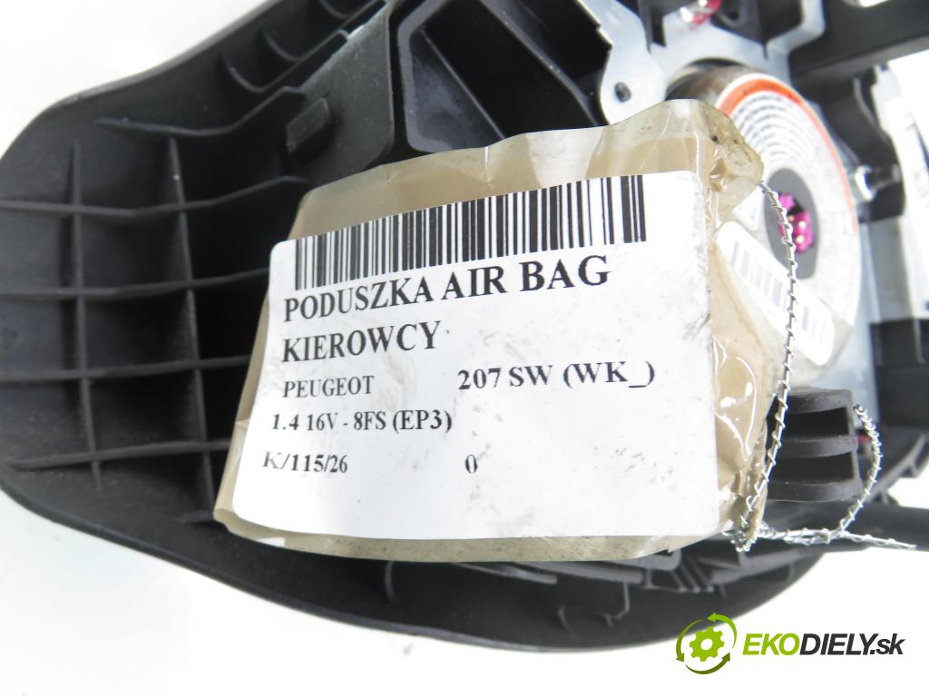 PEUGEOT 207 SW (WK_) KOMBI 2008 70,00 1.4 16V - 8FS (EP3) 1397,00 AirBag air BAG volantu 96857294ZD