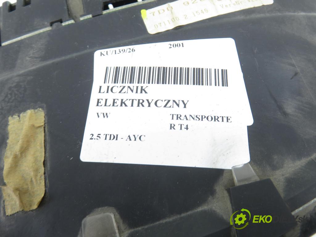 VW TRANSPORTER IV Autobus (70XB, 70XC, 7DB, 7DW, 7DK) BUS 2001 75,00 2.5 TDI - AYC 2461,00 Prístrojovka elektrický 7D0920803B