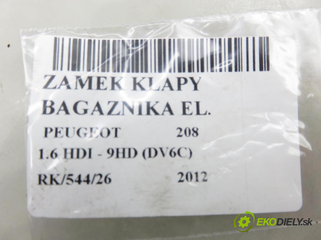 PEUGEOT 208 I (CA_, CC_) HB 2012 84,00 9HD (DV6C) 1560,00 zámok dverí kufor EL. 9684648690