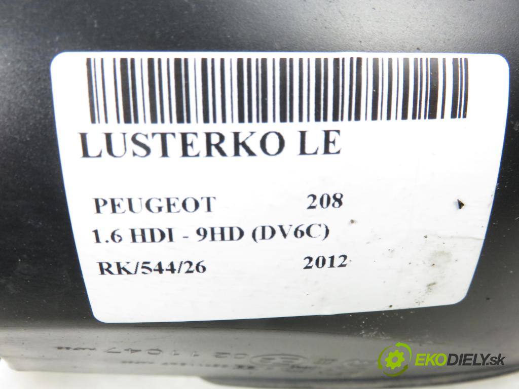 PEUGEOT 208 I (CA_, CC_) HB 2012 84,00 9HD (DV6C) 1560,00 Spätné zrkadlo LE