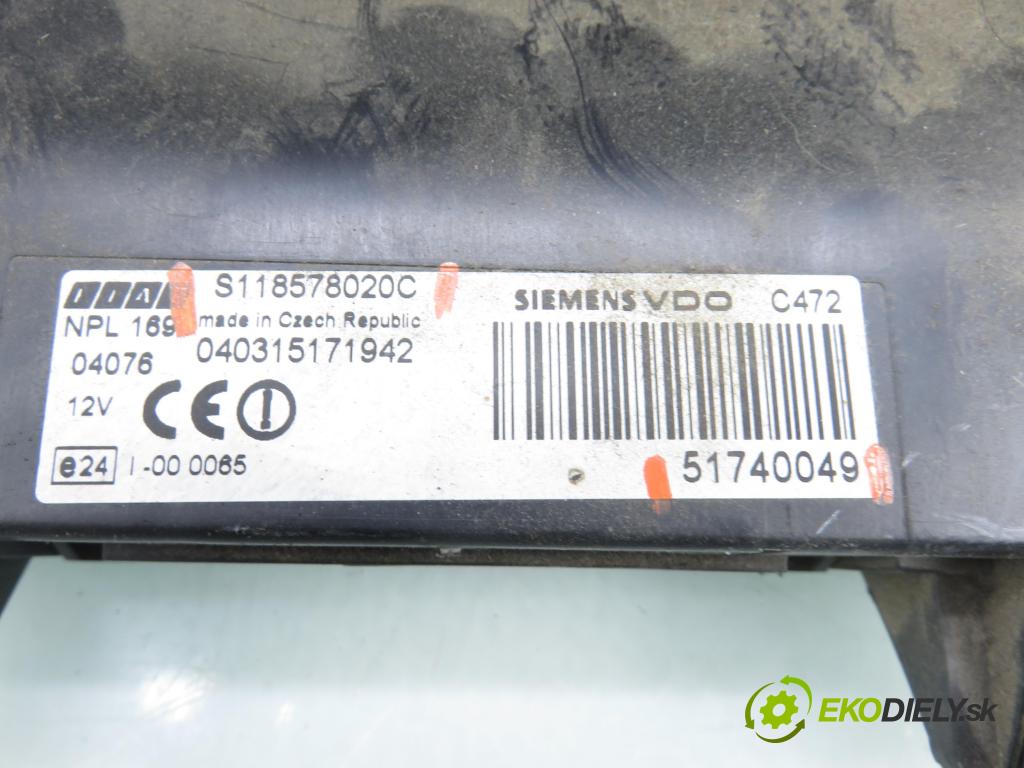 FIAT PANDA (169_) HB 2004 40,00 1.1 54 - 187 A1.000 1108,00 MODUL BSI 51740049 ; S118578020C