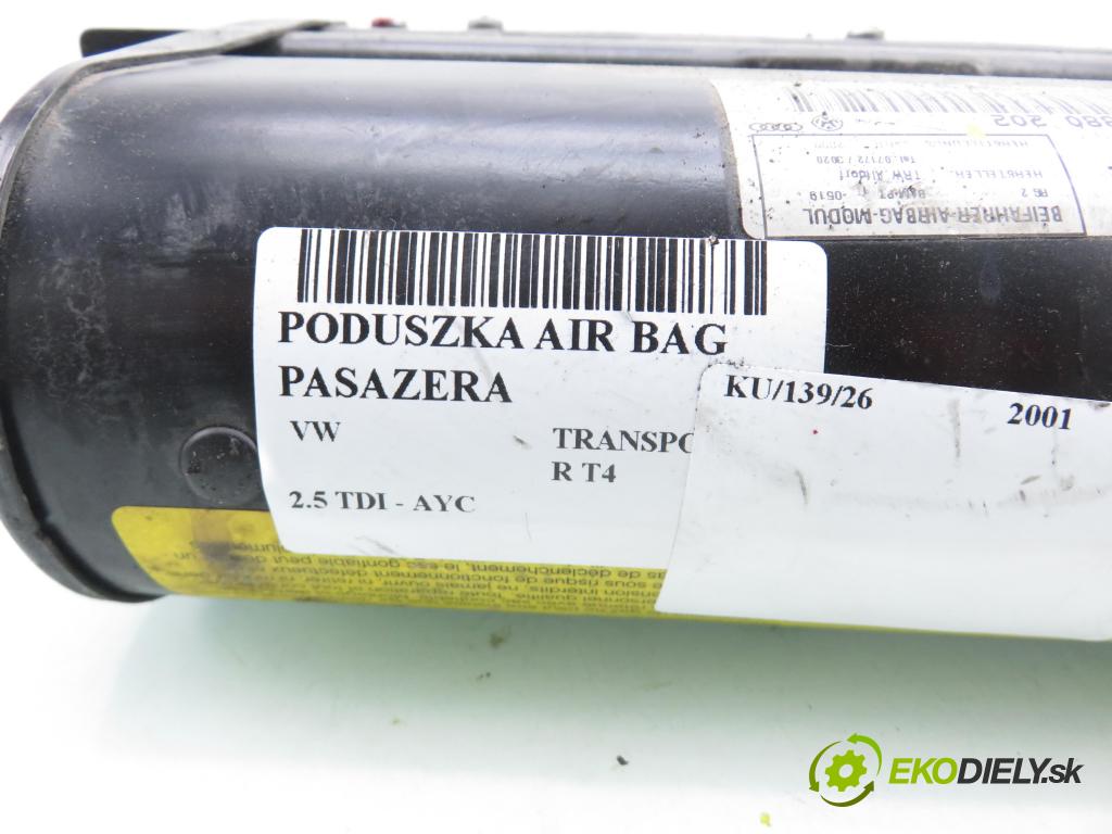 VW TRANSPORTER IV Autobus (70XB, 70XC, 7DB, 7DW, 7DK) BUS 2001 75,00 2.5 TDI - AYC 2461,00 AirBag air BAG CESTUJÍCÍ: 7D0880202
