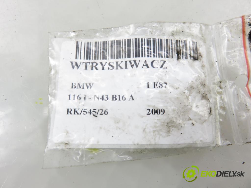 BMW 1 (E87) HB 2009 89,00 116 i - N43 B16 A 1599,00 vstrekovač 7589048 (Vstrekovač paliva)