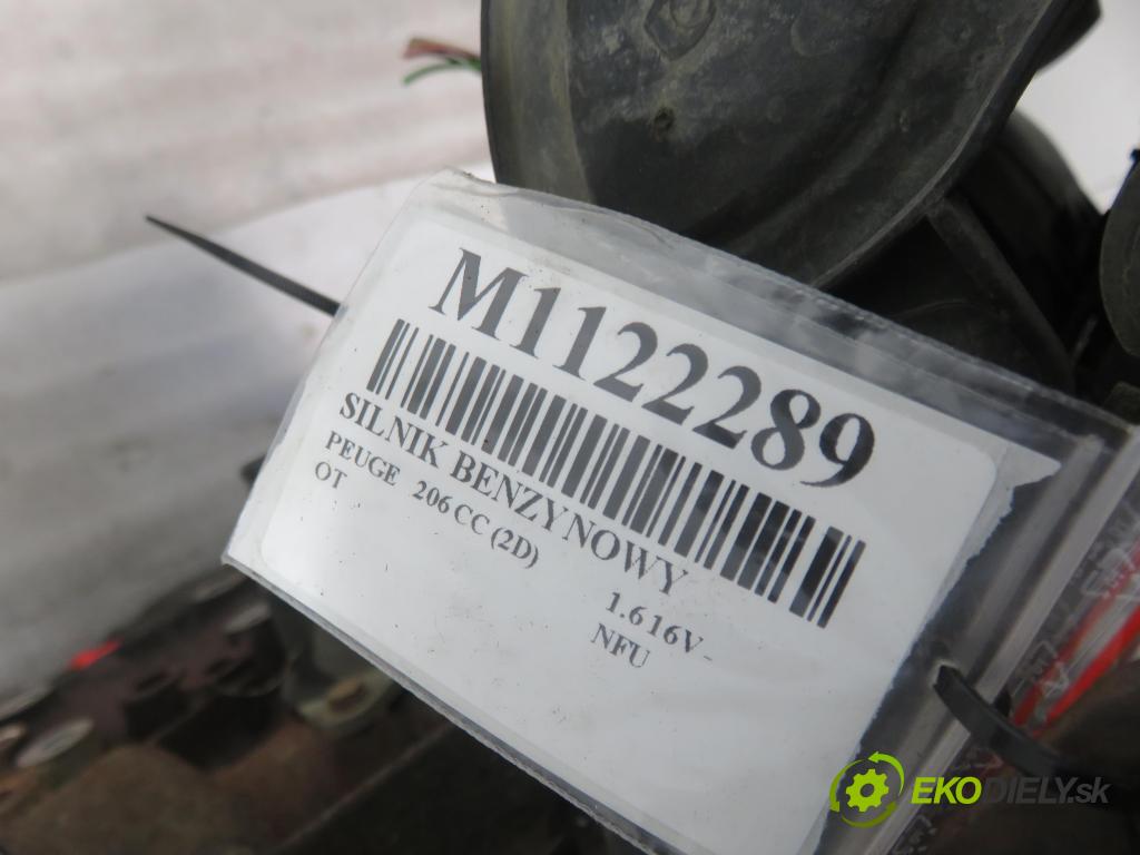 PEUGEOT 206 CC (2D) CABRIO 2006 80,00 1.6 16V - NFU 1587,00 Motor benz. NFU TU5JP4