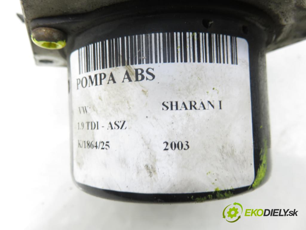 VW SHARAN (7M8, 7M9, 7M6) VAN 2003 96,00 1.9 TDI PD 130 - ASZ 1896,00 Pumpa ABS 10092503053 ; 7M3907379D (Pumpa ABS)