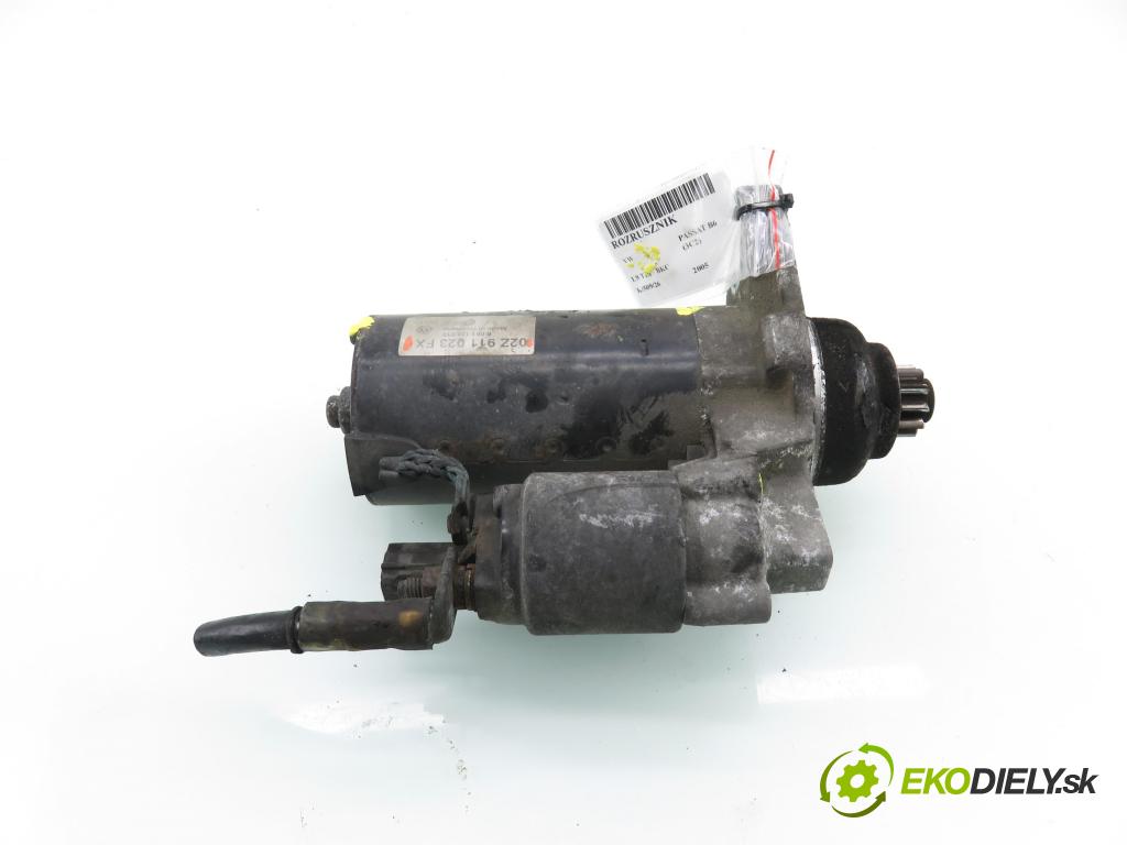 VW PASSAT B6 (3C2) SEDAN 2005 77,00 1.9 TDI PD 105 - BKC 1896,00 startér 02Z911023FX (Startér)